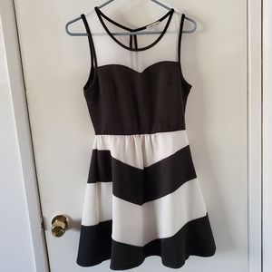 Black & White skater dress